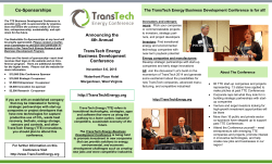 Conference Brochure - TransTech Energy Conference