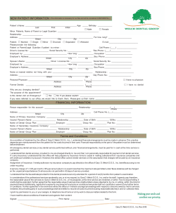 New Patient Form - Welch Dental Group