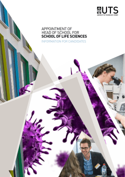 school of life sciences - UTS: Human Resources, Human Resources