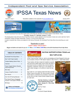 IPSSA Texas News - Independent Pool and Spa Service Association