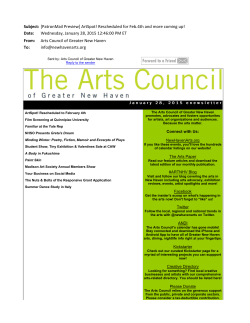 this issue - The Arts Council of Greater New Haven