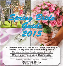 Spring Bride Guide 2015 - Decatur Daily Democrat