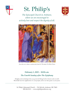 view February 1, 2015 Bulletin - St. Philip's The Episcopal Church In