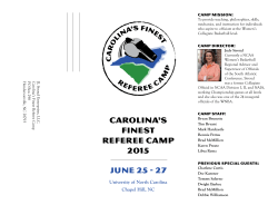 Carolina's Finest Referee Camp 2015 June 25