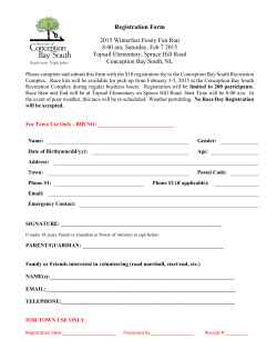 Frosty Fun Run Registration Form 2015