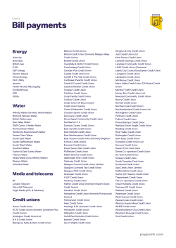 Bill payments