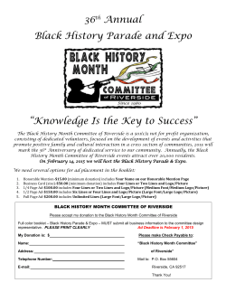 2015 kickoff booklet ad form - Black History Month Committee of