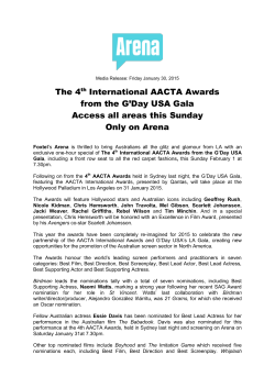 The 4th International AACTA Awards from the G'Day USA