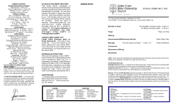 Weekly Bulletin - Cedar Crest Bible Fellowship Church