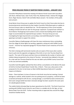 press release from gt barton parish council