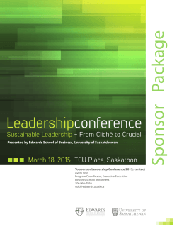 Leadership Conference 2015 Sponsorship Package