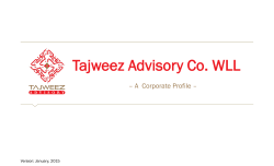 Co. Profile - Tajweez Advisory Co. WLL