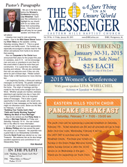 The Messenger - Eastern Hills Baptist Church