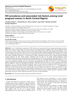 HIV prevalence and associated risk factors among rural pregnant