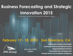 Business Forecasting and Strategic Innovation 2015