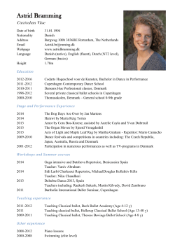 Resume - Astrid Bramming