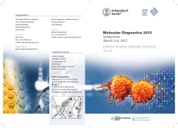 Molecular Diagnostics 2015 Symposium March 5–6, 2015 Zurich