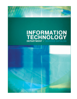 IT Services Catalog - California Geographic Information Association
