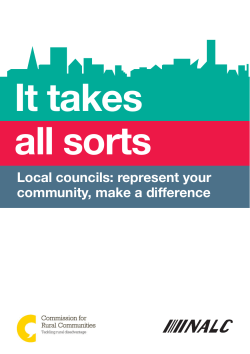 It takes all sorts - Northamptonshire County Association of Local