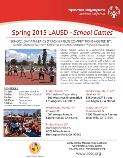 Spring 2015 LAUSD - Track and Field School Games