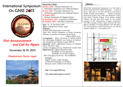 On GNSS 2o15 - ISGNSS 2015 in Kyoto