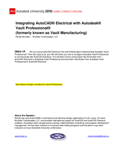 Integrating AutoCAD® Electrical with Autodesk® Vault Professional