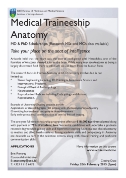 Medical Trainee Anatomy Advert