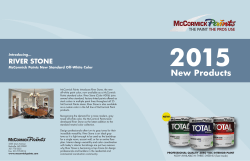 2015 New Products - McCormick Paints