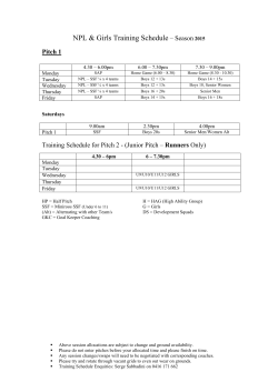 2015 Training_Schedule_Pitches