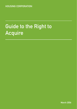 Guide to the Right to Acquire