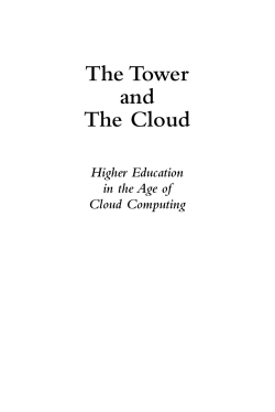 The Tower and the Cloud: Higher Education in