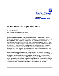 So You Think You Might Have EDS