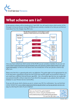 What scheme am I in? - Civil Service Pensions