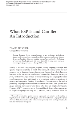 What ESP Is and Can Be: An Introduction