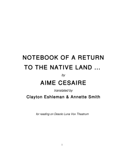 notebook of a return to the native land aime cesaire