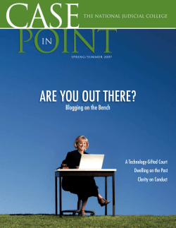 ARE YOU OUT THERE? - The National Judicial College