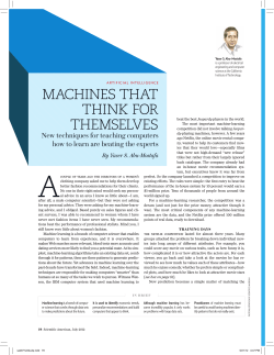 Machines that Think for Themselves - Yaser S. Abu