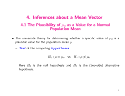 4. Inferences about a Mean Vector