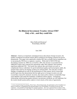 Do Bilateral Investment Treaties Attract FDI? Only a bit…and they