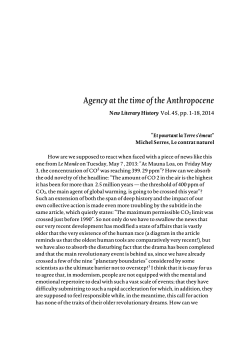 Agency at the time of the Anthropocene