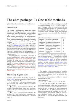 The ade4 package
