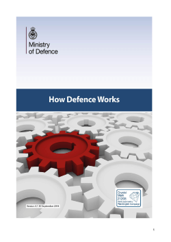 The new operating model: how defence works
