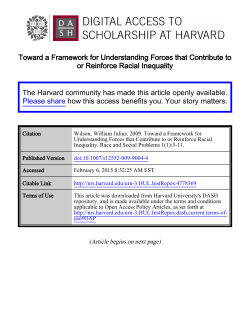 Toward a Framework for Understanding Forces that Contribute to or