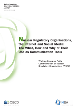 Nuclear Regulatory Organisations, the Internet and Social Media