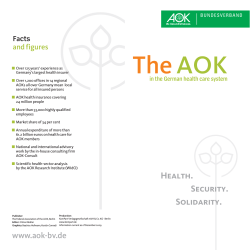 The AOK in the German health care system