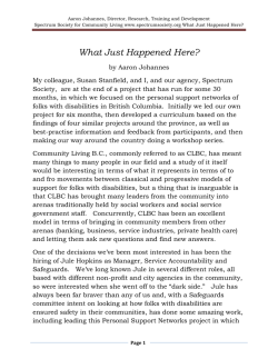 WhatJustHappenedHere - Spectrum Society for Community Living