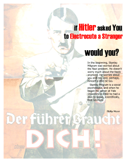 If Hitler Asked You to Electrocute a Stranger, Would You? Probably