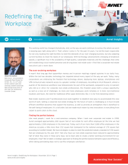 Avnet Insights - Redefining the Workplace