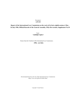 Report of the International Law Commission on the work of its forty