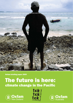 The future is here: climate change in the Pacific